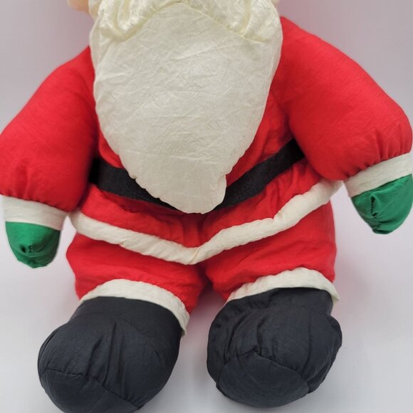 Vintage Department 56 Santa Clause Nylon Plush Stuffed Animal Christmas Decor - Picture 4 of 9